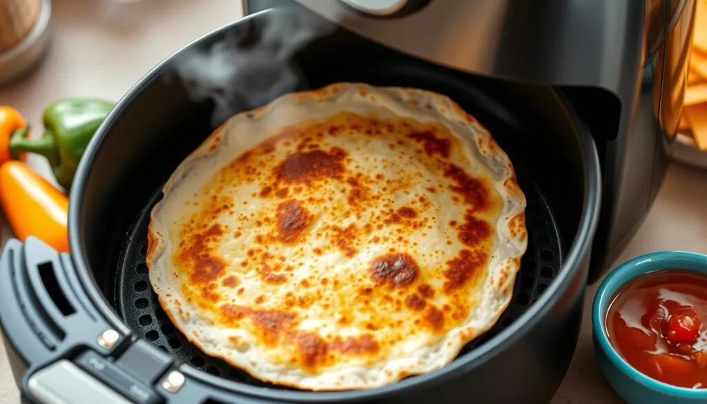 How long should you air fry a quesadilla?