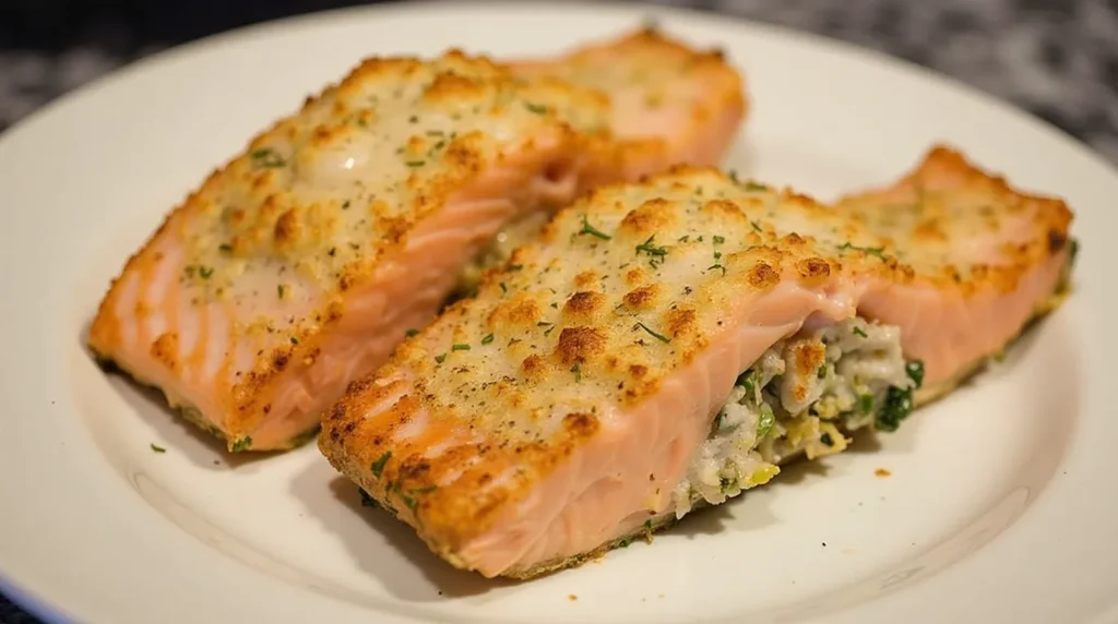 Crab Stuffed Salmon