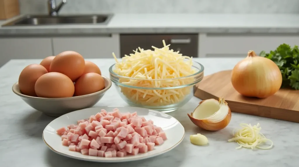 Essential Ingredients for the Perfect Ham and Cheese Frittata